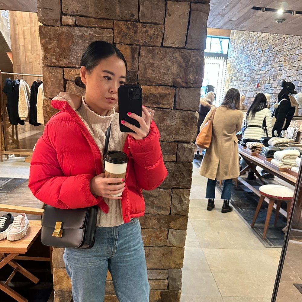 Moncler Red Puffer Jacket